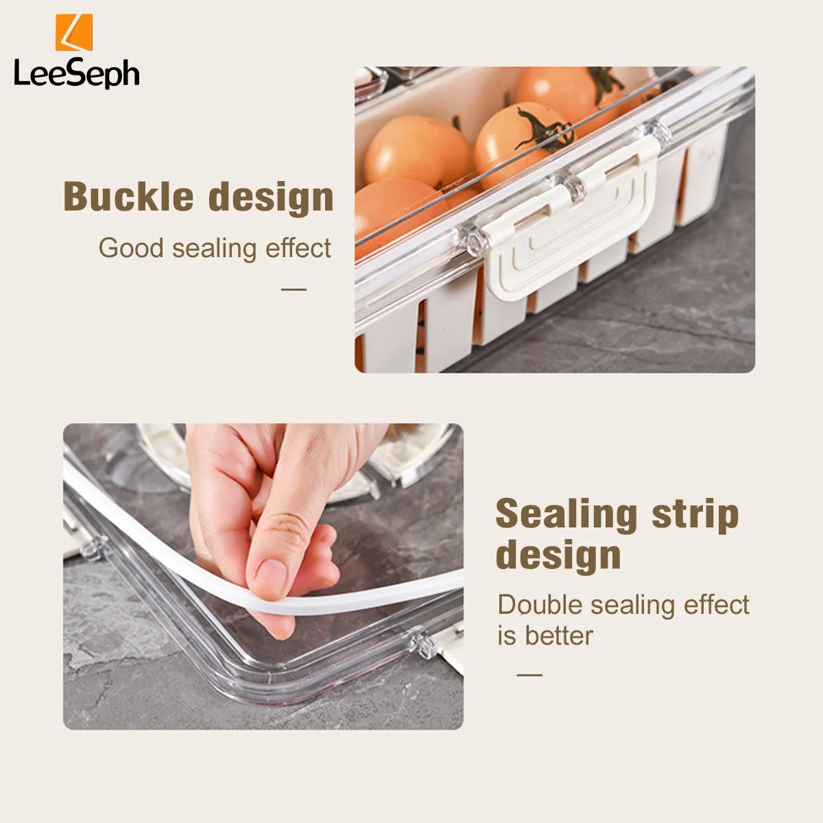 Leeseph Divided Serving Tray with Lid, Portable Snack Containers Snackle Box, Food Organizer for Travel, Party, Picnic, Beach
